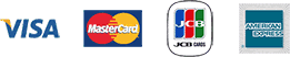 VISA、MASTER、JCB、AMERICAN EXPRESS